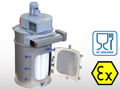 WAMFLO Food Flanged Round Food-Grade Dust Collectors